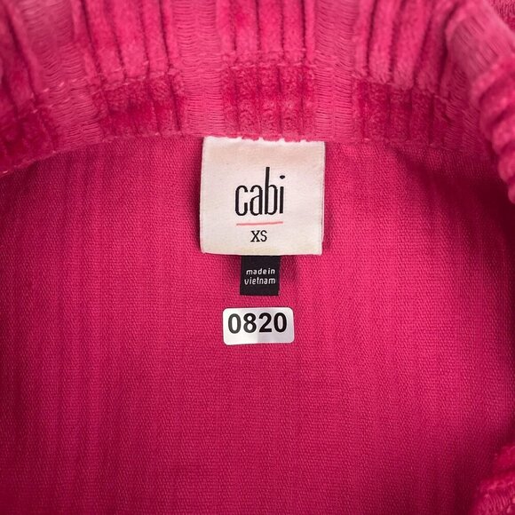 Cabi Cheeky‎ Topper Pink Corduroy Jacket #4124 Long Sleeve Button Front Women XS - Picture 7 of 12